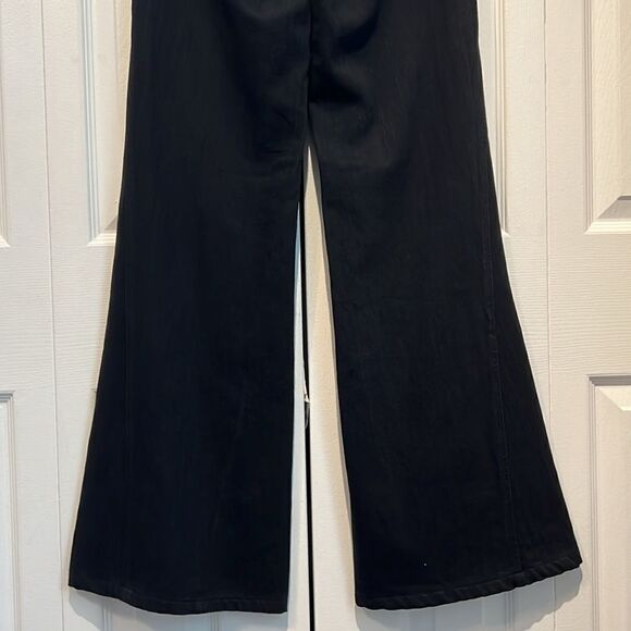 J Brand Black Flare Asymmetrical Seam Cotton Jeans Pants Size 25 - Picture 7 of 11